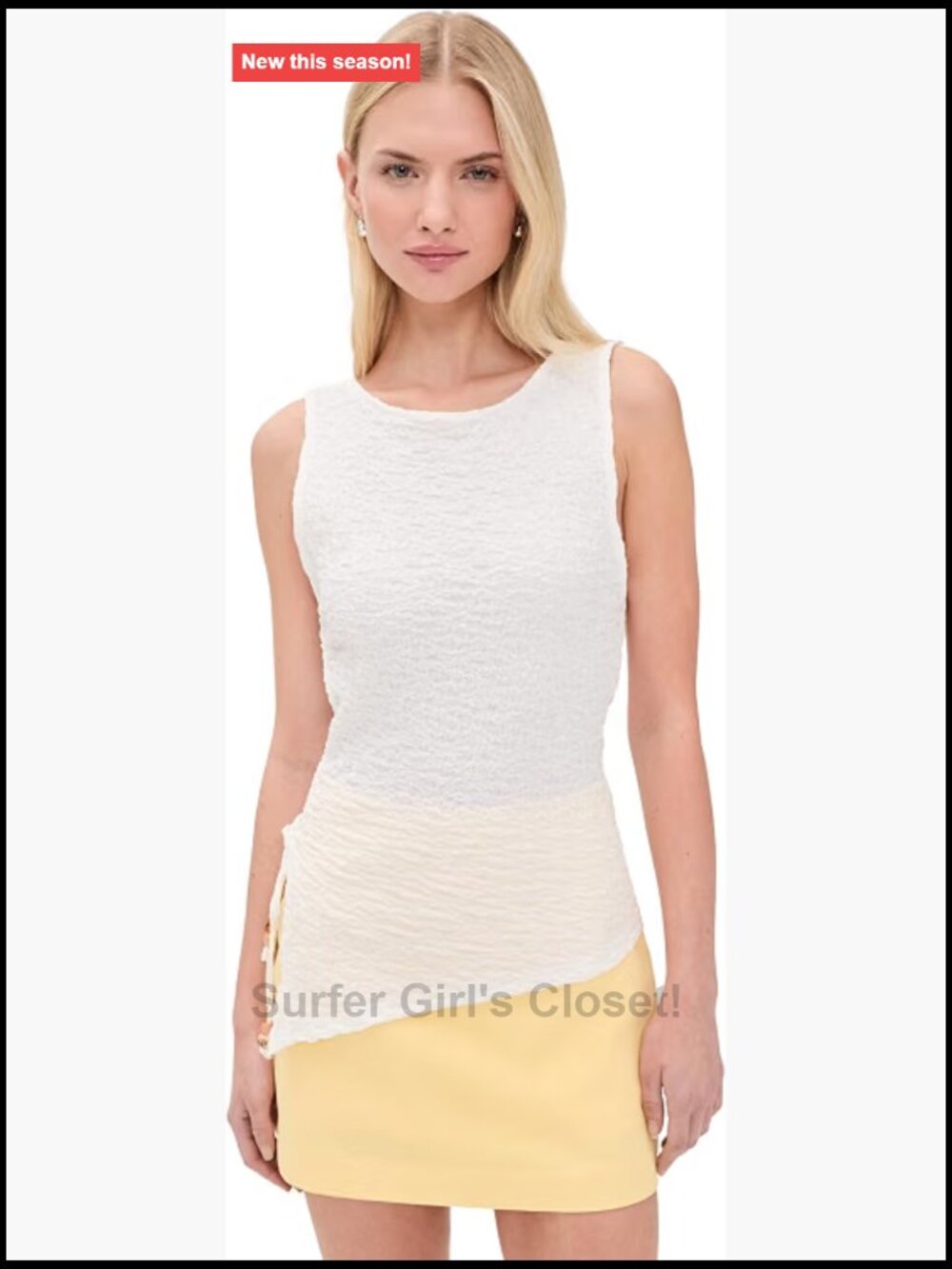 Lightweight Scoop Neck Tank Top with Drawstring